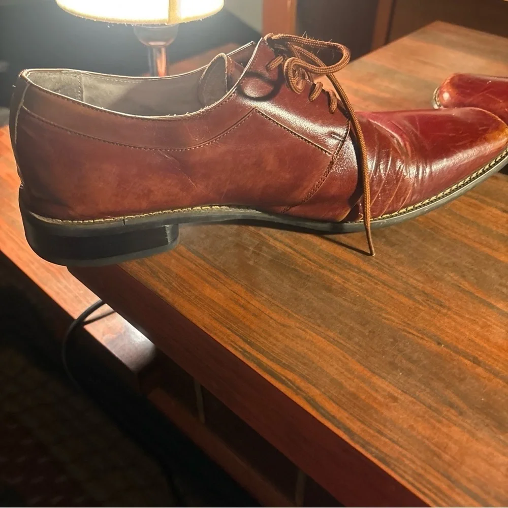 Stacy Adams Rich Brown Leather Oxfords
